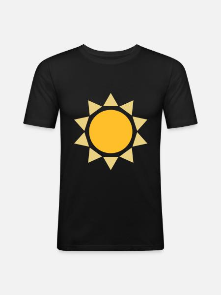 Sun Shape Design - Men's Slim Fit T-Shirt - black