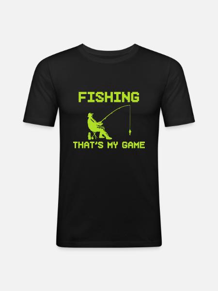 Angelliebhaber Fischereiforscher - Männer Slim Fit T-Shirt - Schwarz