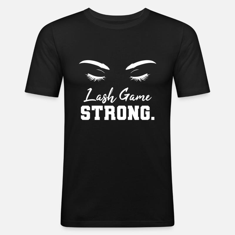 Frauen peitschen Lash -Techniker - Männer Slim Fit T-Shirt - Schwarz