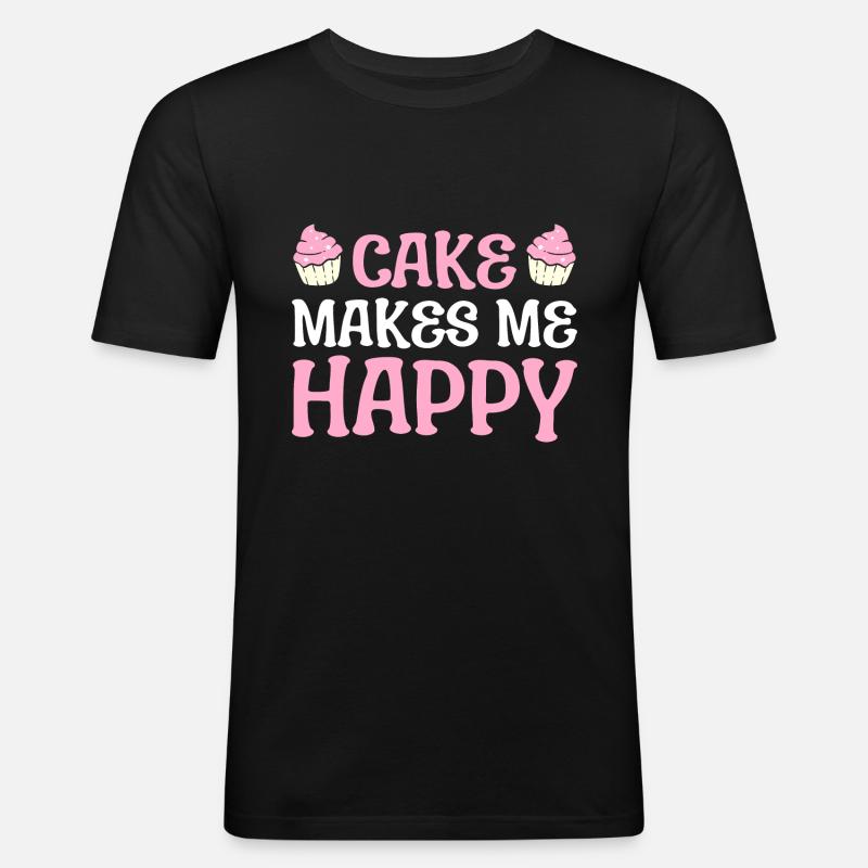 Ich liebe Backen Bäcker - Männer Slim Fit T-Shirt - Schwarz