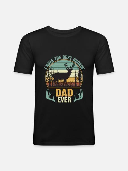 Hunting Dad and Baby Matching - Men's Slim Fit T-Shirt - black