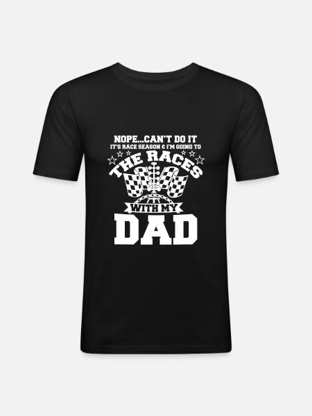 Course avec mon père - T-shirt près du corps Homme - noir