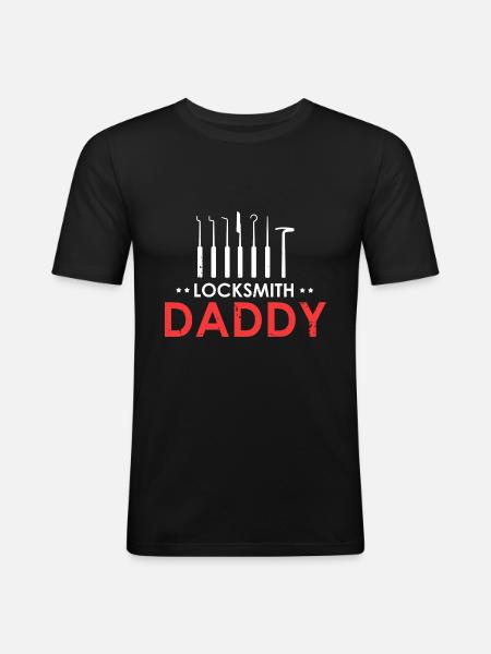 Unlocking Service Papa Locksmith Lockpicking - Men's Slim Fit T-Shirt - black