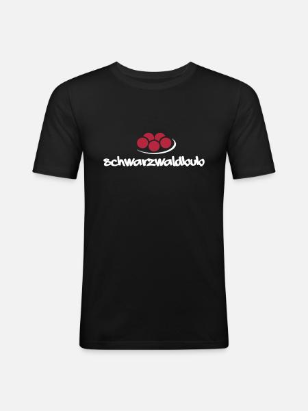 Schwarzwaldbub + Bollenhut - Männer Slim Fit T-Shirt - Schwarz