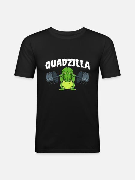 Quadzilla Gewichtheber - Männer Slim Fit T-Shirt - Schwarz
