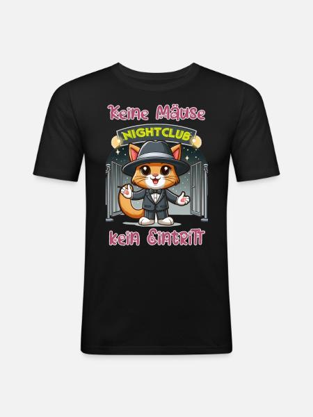 No mice (money) - no admission - Men's Slim Fit T-Shirt - black