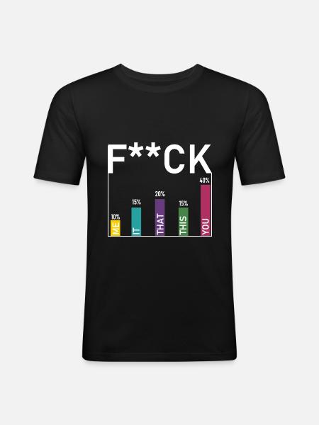 Fuck statistics - Men's Slim Fit T-Shirt - black
