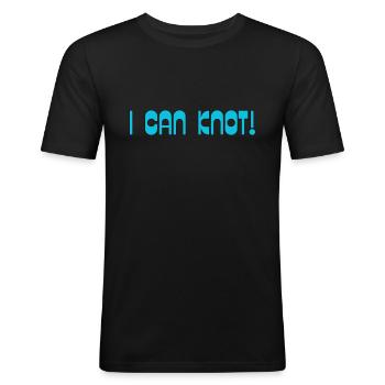 I Can Knot! - Men's Slim Fit T-Shirt - black - Front - Nik (191cm)