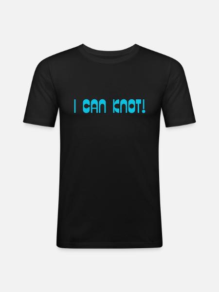 I Can Knot! - Men's Slim Fit T-Shirt - black