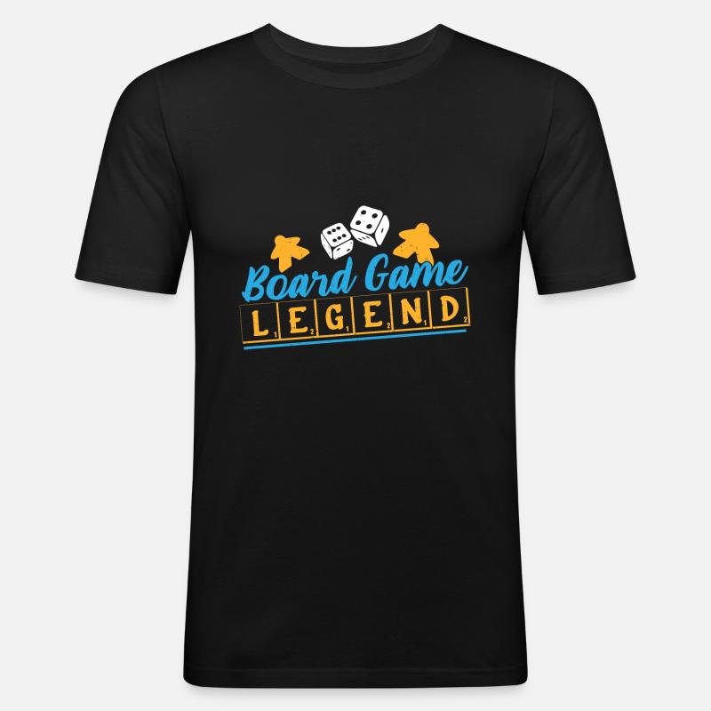 Brettspiel Nerd Geschenke Board Games - Männer Slim Fit T-Shirt - Schwarz