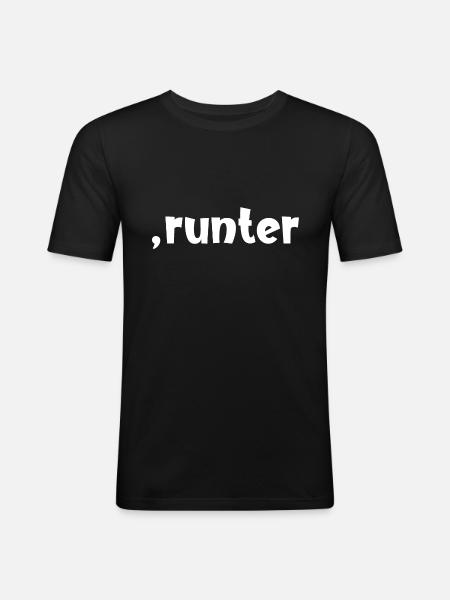 Komma runter - Beruhig dich - Fallschirmspringen - Männer Slim Fit T-Shirt - Schwarz