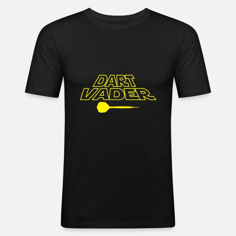 Dart - Männer Slim Fit T-Shirt - Schwarz