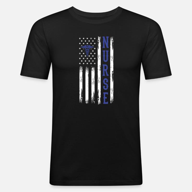 Krankenschwester - Männer Slim Fit T-Shirt - Schwarz