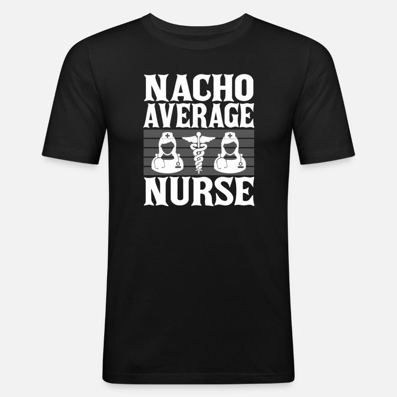 Nacho Infirmière moyenne - T-shirt près du corps Homme - noir