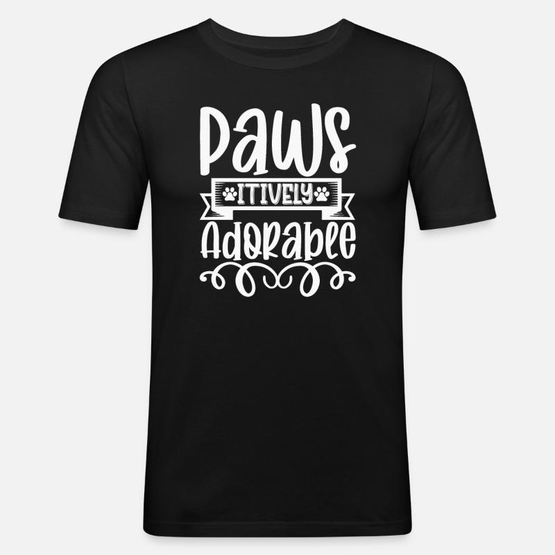 Pawsitively Bewundernswert - Männer Slim Fit T-Shirt - Schwarz