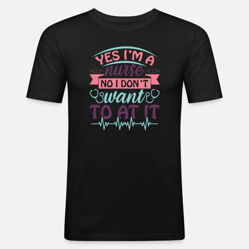 KRANKENSCHWESTER Pflegerin - Männer Slim Fit T-Shirt - Schwarz