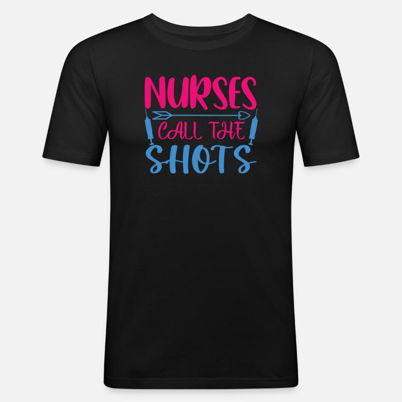 Krankenschwester Krankenhaus Not - Männer Slim Fit T-Shirt - Schwarz
