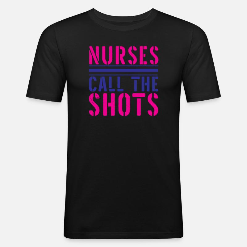 KRANKENSCHWESTER Pflegerin - Männer Slim Fit T-Shirt - Schwarz