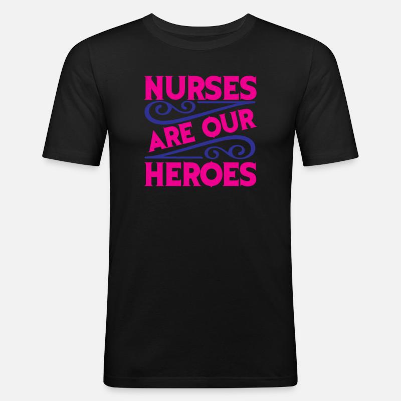 Krankenschwester Krankenhaus Not - Männer Slim Fit T-Shirt - Schwarz