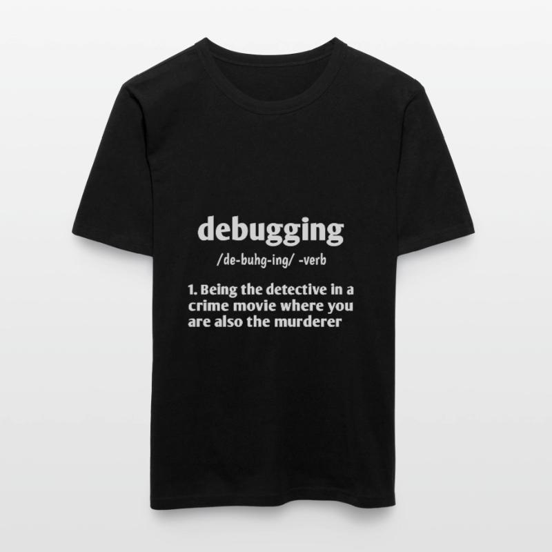 Debugging Noun Definition Coder Programmer Compute Männer Slim Fit T-Shirt