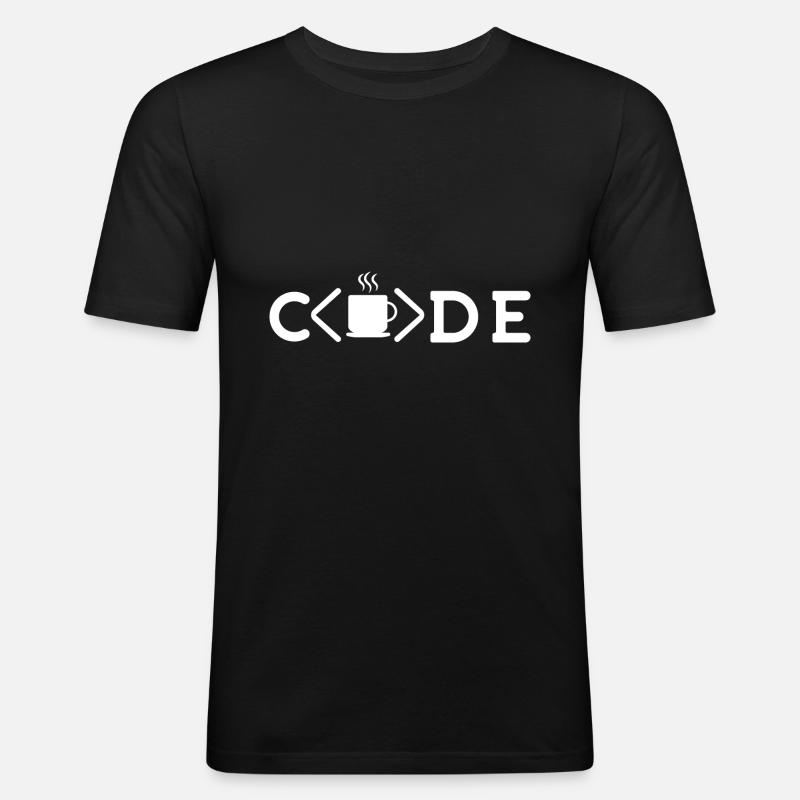 Java Entwickler Brauch Kaffee - Männer Slim Fit T-Shirt - Schwarz
