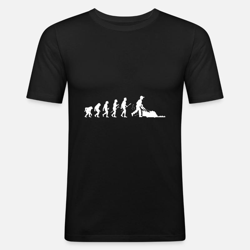Jardinage Evolution Tondeuse à gazon - T-shirt près du corps Homme - noir