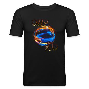 Extrémité profonde - T-shirt près du corps Homme - noir - Devant - Nik (191cm)