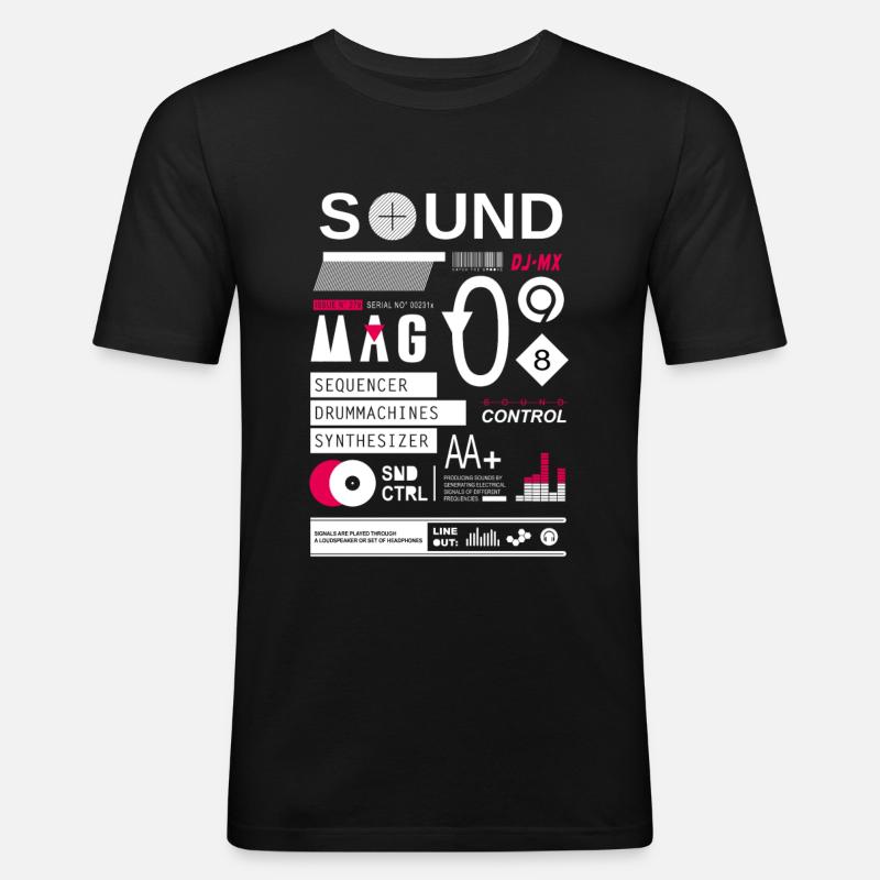 soundcontrol - Männer Slim Fit T-Shirt - Schwarz