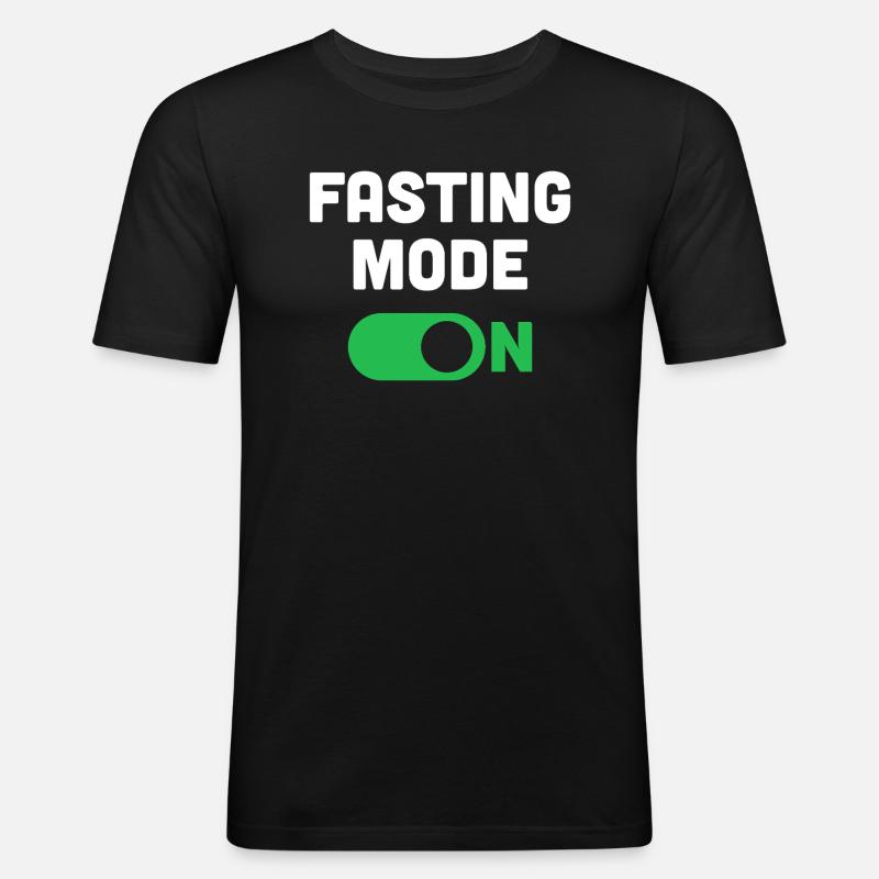 Mode de jeûne activé - T-shirt près du corps Homme - noir