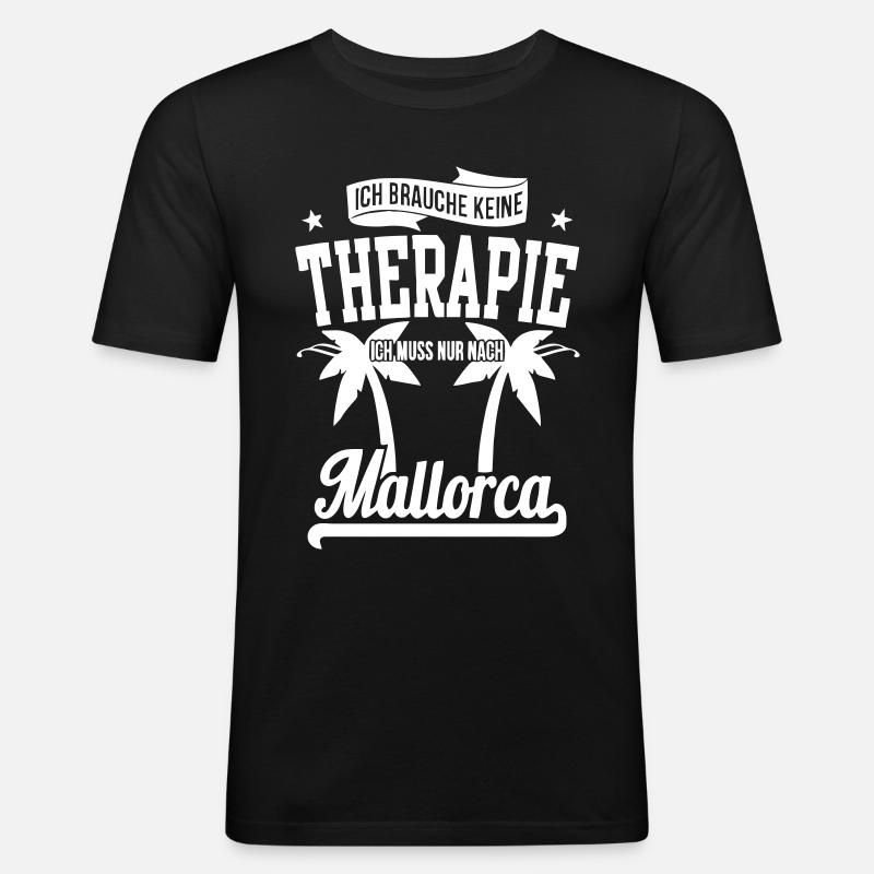 Mallorca - Männer Slim Fit T-Shirt - Schwarz
