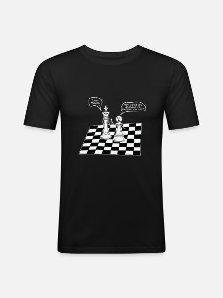 checkmate - Men's Slim Fit T-Shirt - black