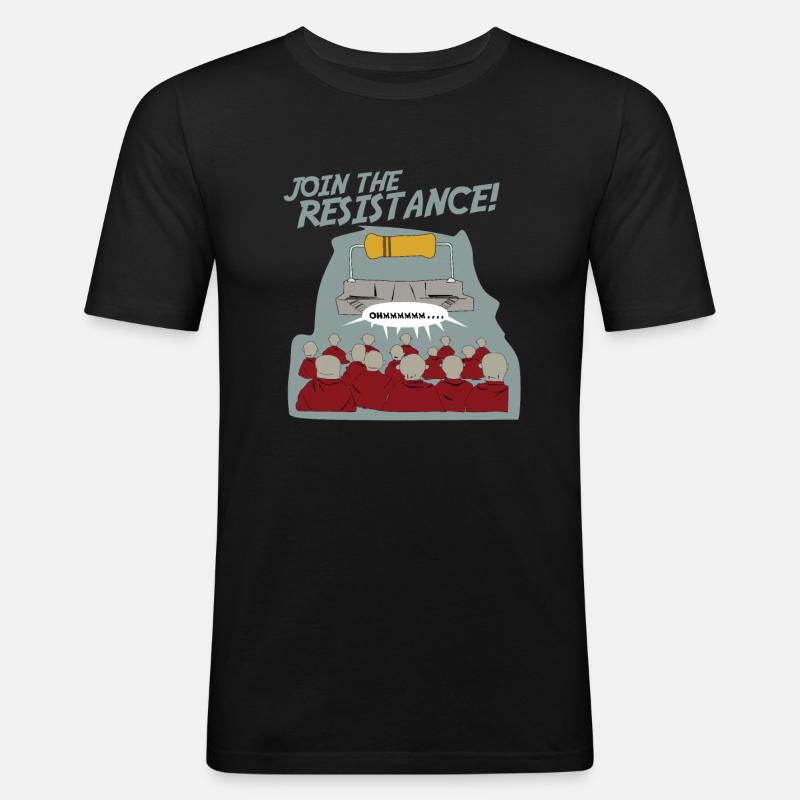 Mönch Nerd - Männer Slim Fit T-Shirt - Schwarz