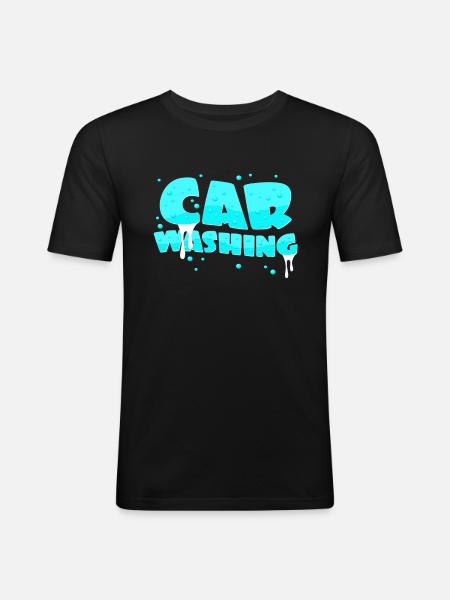 lave-auto - T-shirt près du corps Homme - noir