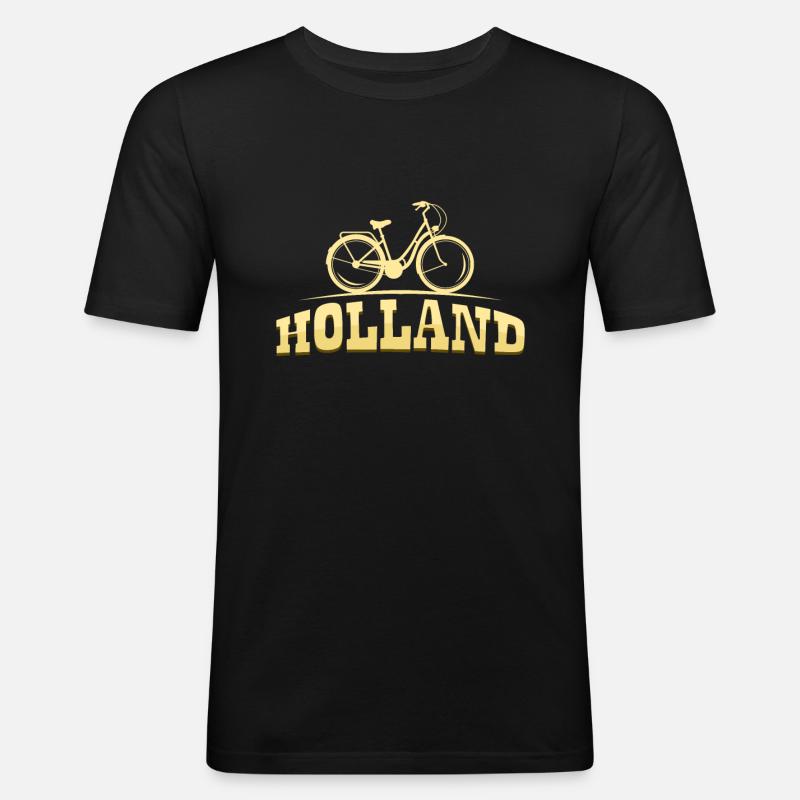 Holland - Männer Slim Fit T-Shirt - Schwarz