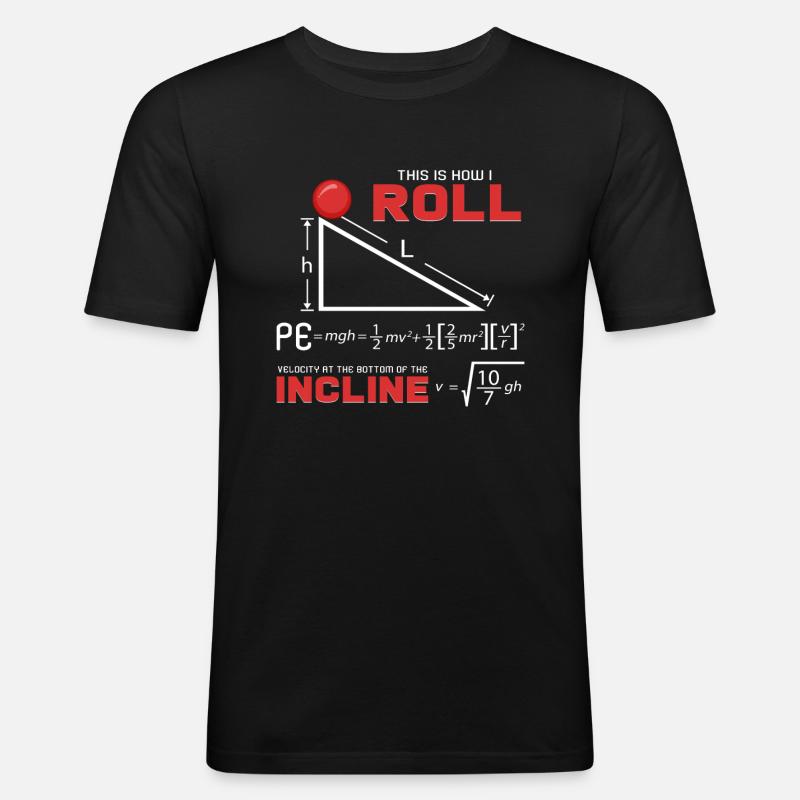 Physik - Männer Slim Fit T-Shirt - Schwarz