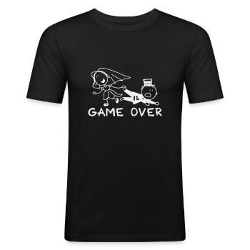 Junggesellenabschied - Männer Slim Fit T-Shirt - Schwarz - Vorne - Nik (191cm)