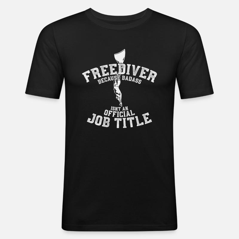 Apnoetauchen - Männer Slim Fit T-Shirt - Schwarz