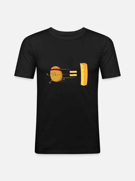 potato - Men's Slim Fit T-Shirt - black