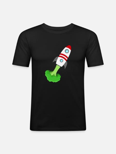 Broccoli rocket - Men's Slim Fit T-Shirt - black
