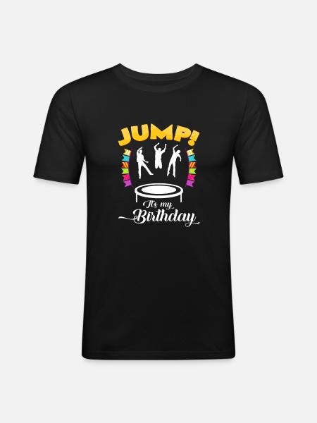 anniversaire - T-shirt près du corps Homme - noir