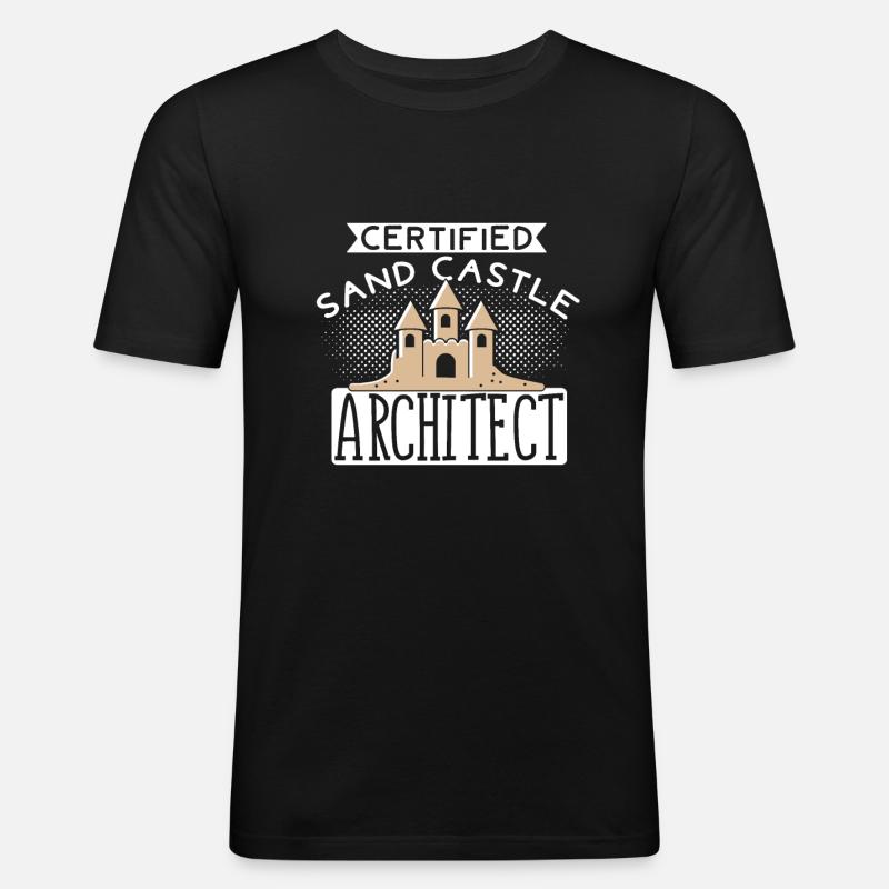 Architecte de bac à sable - T-shirt près du corps Homme - noir