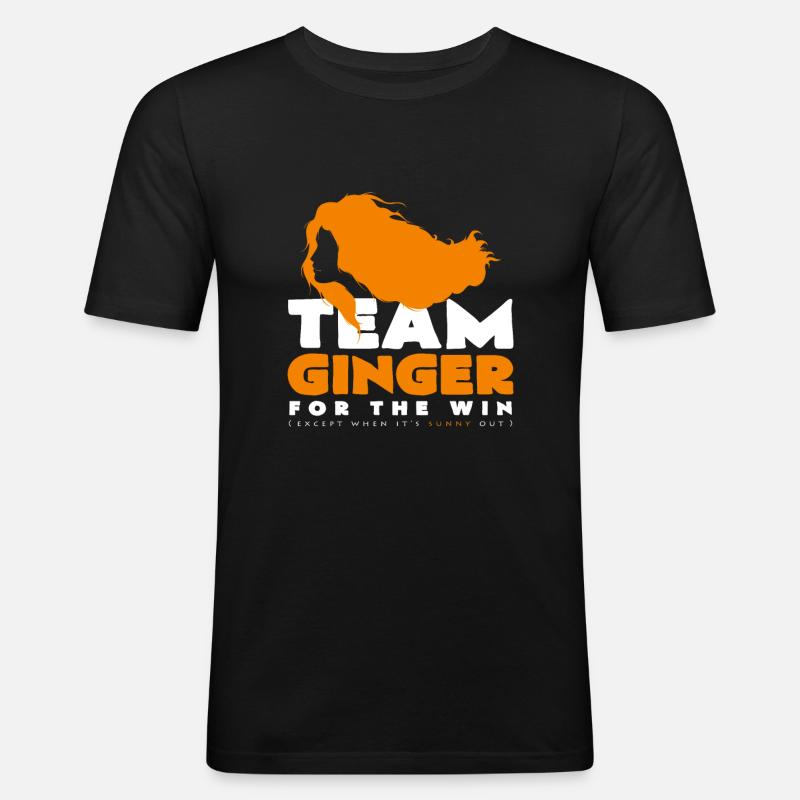 Team Ginger - Männer Slim Fit T-Shirt - Schwarz