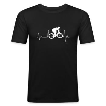 bicycle - Men's Slim Fit T-Shirt - black - Front - Nik (191cm)