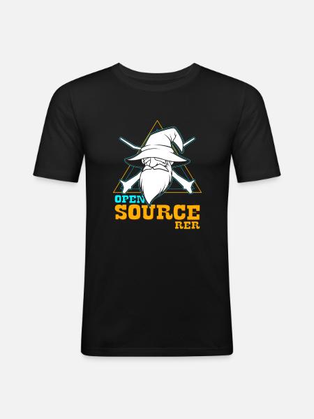 Open source - Men's Slim Fit T-Shirt - black