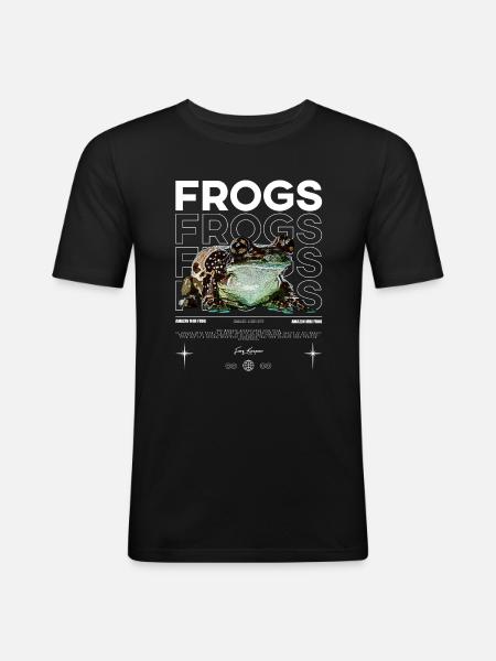 Mælkefrø Streetwear Frøholder - Herre Slim Fit T-Shirt - sort