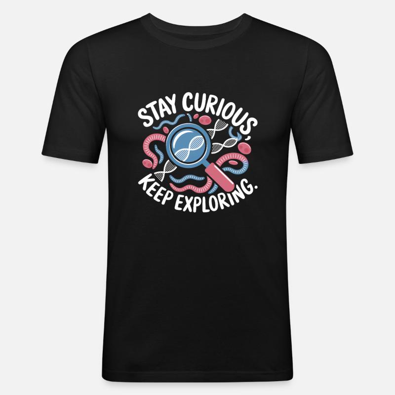 Curiosity Siegel's Inviting Science - Men's Slim Fit T-Shirt - black