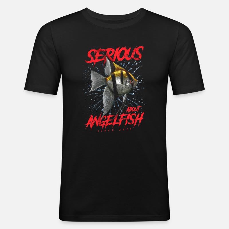 Ernsthaft mit Diskusfischen seit 2013 - Männer Slim Fit T-Shirt - Schwarz