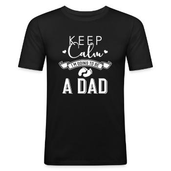 Vaterschaft Werdender Papa Vaterschaft Geschenk - Männer Slim Fit T-Shirt - Schwarz - Vorne - Nik (191cm)