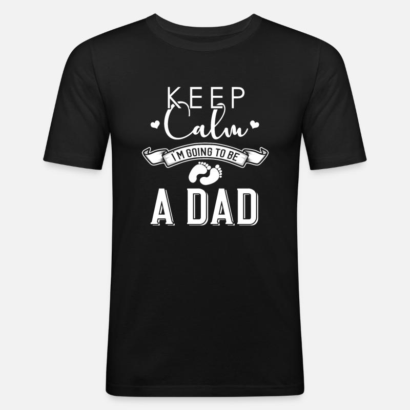 Vaterschaft Werdender Papa Vaterschaft Geschenk - Männer Slim Fit T-Shirt - Schwarz
