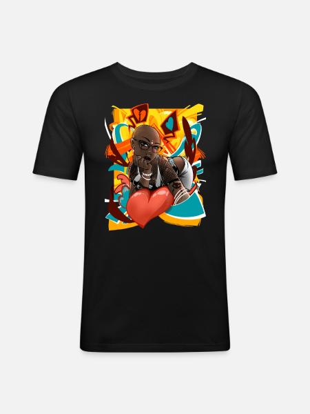 Gothic love - T-shirt près du corps Homme - noir